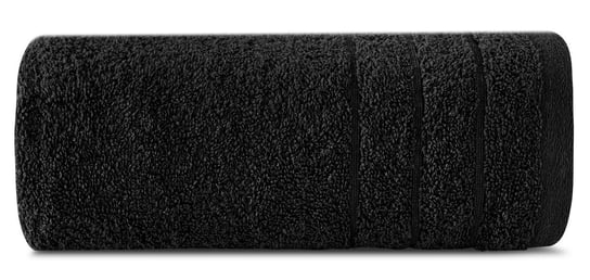 Ręcznik bawełniany, 50x90, czarny z bordiurą, R176-10 Eurofirany