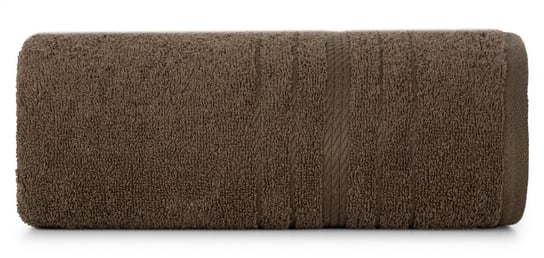 Ręcznik bawełniany, 70x140, brązowy z bordiurą, R174-09 Eurofirany