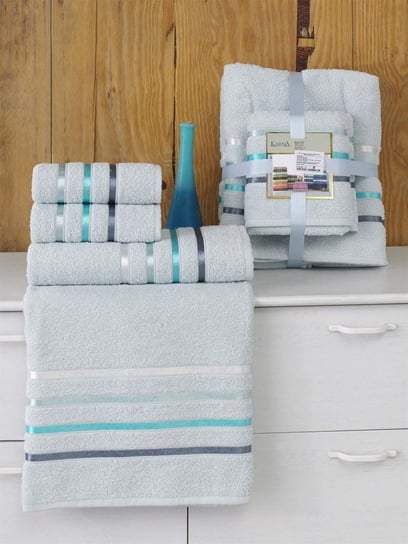 Ręcznik bawełniany frotte BALE/953/menthol 2x50x80+2x70x140 kpl. Darymex