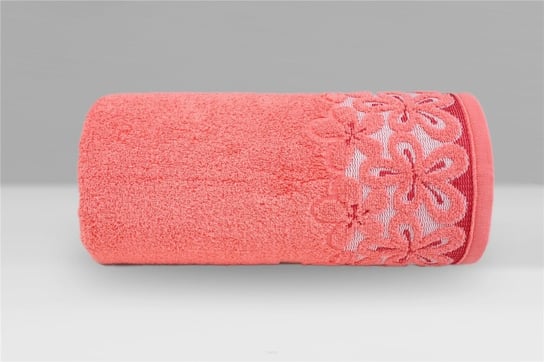 Ręcznik bawełniany GRENO Bella, koralowy, 50x90 cm Greno