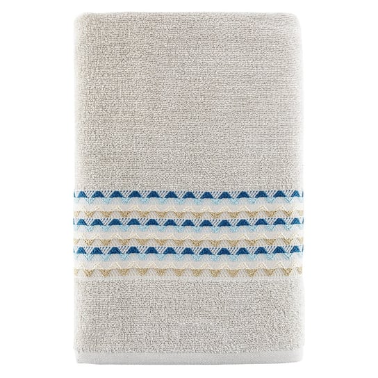 Ręcznik bawełniany łazienkowy Miss Lucy Kloten 70x140 cm beżowo szary Miss Lucy