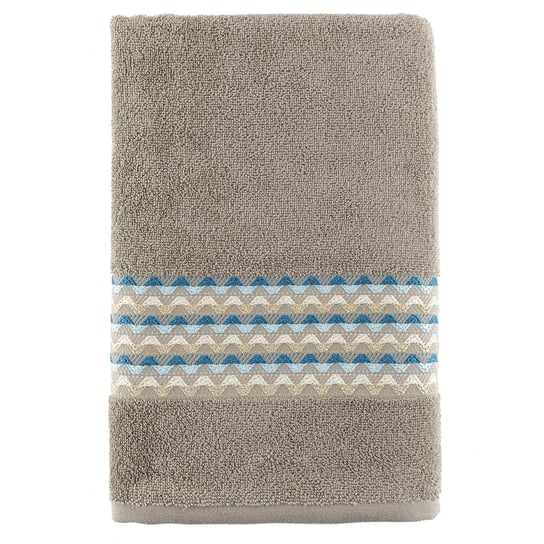 Ręcznik bawełniany łazienkowy Miss Lucy Kloten 70x140 cm khaki Miss Lucy