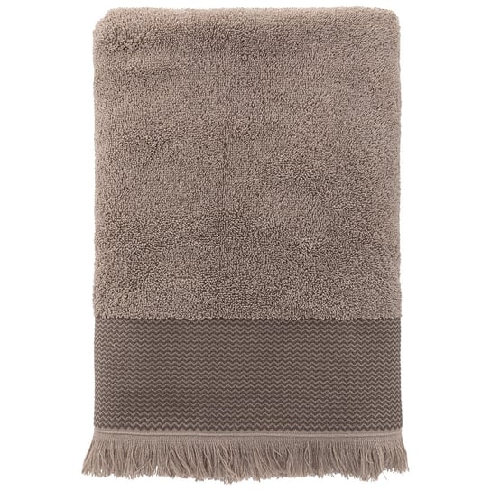 Ręcznik bawełniany z frędzlami Miss Lucy Natika 70x140 cm jasny brąz Miss Lucy