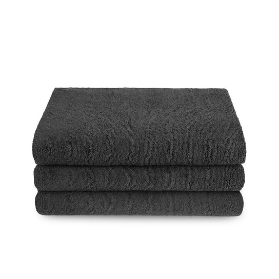 Ręcznik czarny Deluxe Black 100 % bawełna frotte 50x90 cm, 450 gsm Tuva Home