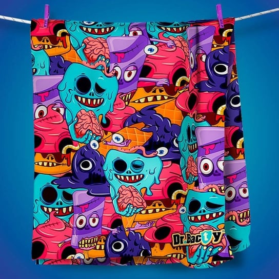 Ręcznik dla dzieci szybkoschnący z powłoką antybakteryjną 60x130 – Monsters Dr.Bacty