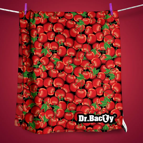 Ręcznik dla dzieci szybkoschnący z powłoką antybakteryjną - Cherry - 60x130 – Dr.Bacty