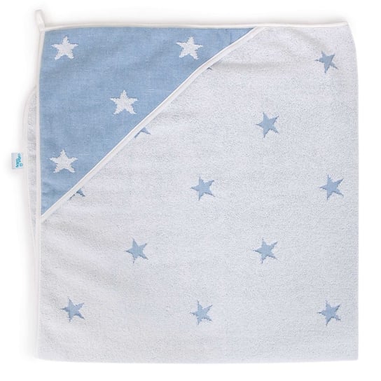 Ręcznik dla niemowlaka Stars Blue Melange 100x100 Ceba Baby Ceba Baby