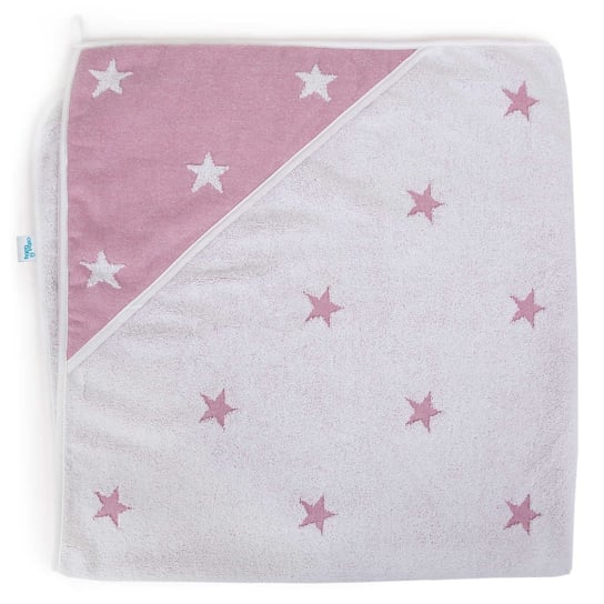 Ręcznik dla niemowlaka Stars Pink Melange 100x100 Ceba Baby Ceba Baby