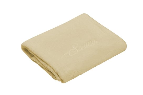 Ręcznik do sauny 80x150 Sauna beżowy 15 haftowany napis 100% bawełna Matex