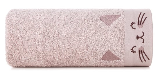 Ręcznik dziecięcy 50x90 Baby 53 różowy jasny kot 450g/m2 Eurofirany Eurofirany