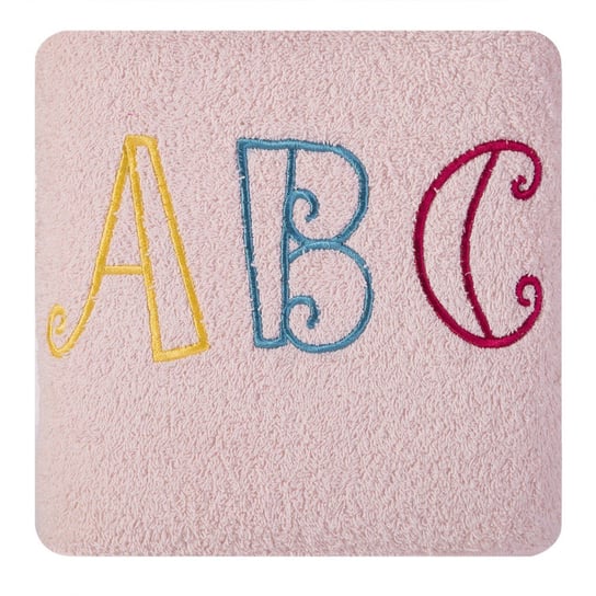 Ręcznik dziecięcy 50x90 Baby różowy ABC 450g/m2 Eurofirany Eurofirany