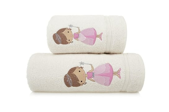Ręcznik dziecięcy 50x90 Kasia księżniczka kremowy Baby Spod Igły i Nitki