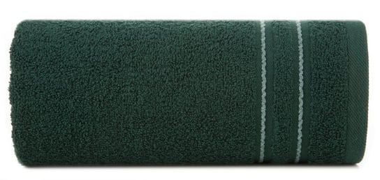 Ręcznik Emina 30x50 zielony ciemny zdobiony stebnowaną bordiurą 500 g/m2 Eurofirany Eurofirany