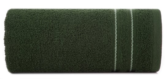 Ręcznik Emina 30x50 zielony zdobiony stebnowaną bordiurą 500 g/m2 Eurofirany Eurofirany
