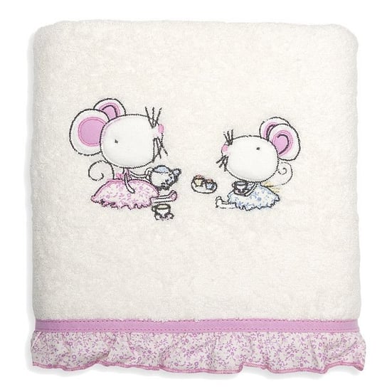 Ręcznik EUROFIRANY Baby, kremowo-różowy, 50x90 cm Eurofirany