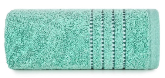 Ręcznik EUROFIRANY Fiore, miętowy 500g/m2 frotte ozdobiony bordiurą w postaci cienkich paseczków, rozmiar 50x90 cm Eurofirany