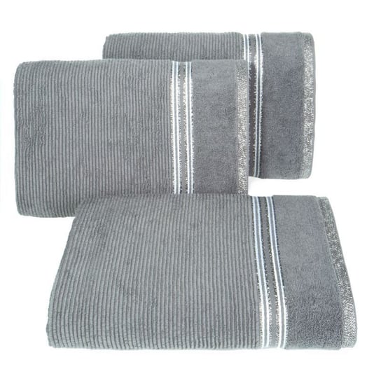Ręcznik EUROFIRANY frotte FILON, srebrny, rozmiar 70x140 cm Eurofirany