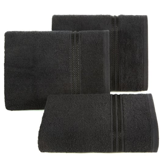 Ręcznik EUROFIRANY Pasy, czarny, 50x90 cm Eurofirany