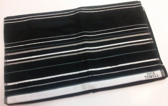 Ręcznik FR 1055 50x90 czarny 02 czarny w paski biało szare Inny producent