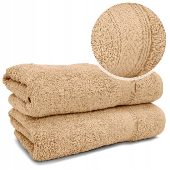 Ręcznik frotte bawełniany 450 g/m² gruby miękki BERBERIS 50x90 BEŻ Kontrast