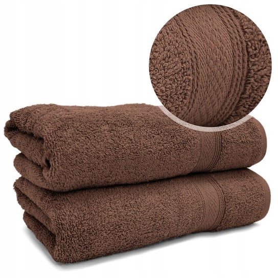 Ręcznik frotte bawełniany 450 g/m² gruby miękki BERBERIS 50x90 BRĄZ Kontrast