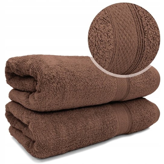 Ręcznik frotte bawełniany 450 g/m² gruby miękki BERBERIS 70x140 BRĄZ Kontrast