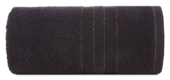 Ręcznik Gala 50x90 czarny zdobiony błyszczącą nicią 500 g/m2 Eurofirany Eurofirany