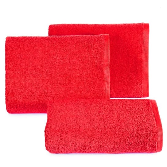 Ręcznik gładki jednokolorowy czerwony 50x90 Eurofirany