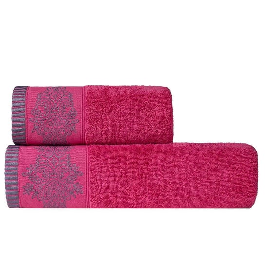 Ręcznik Gracja 50x90 różowy 550g/m2  frotte ZARATEX