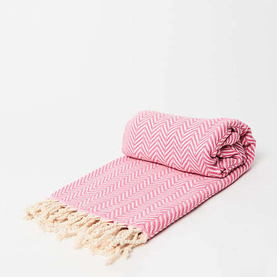 Ręcznik hammam DAMLA 100% naturalna bawełna YEYE Różowy YEYE NATURAL