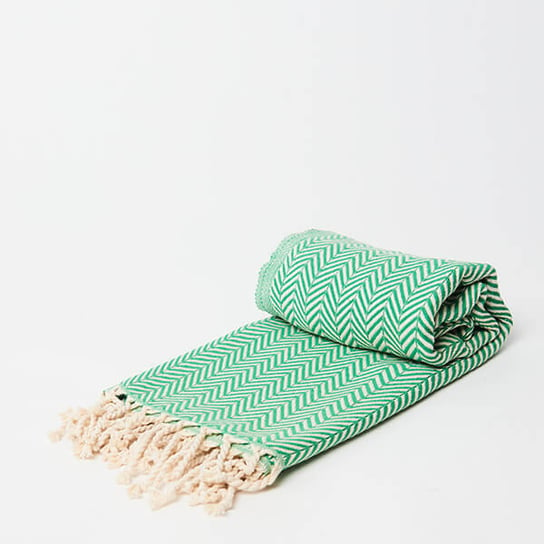 Ręcznik hammam DAMLA 100% naturalna bawełna YEYE Zielony YEYE NATURAL