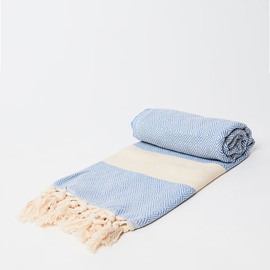 Ręcznik hammam DIAMOND 100% naturalna bawełna YEYE Niebieski YEYE NATURAL