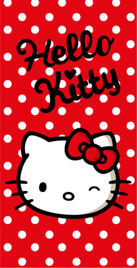 Ręcznik Hello Kitty Kot 140X70Cm Szybkoschnący Red EplusM