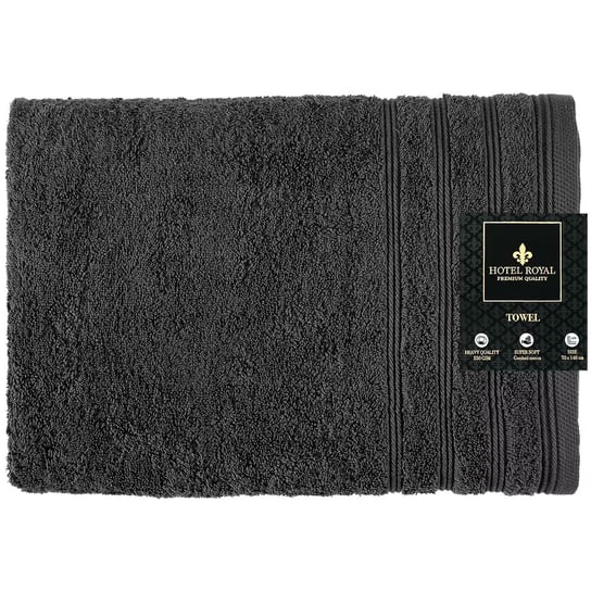 Ręcznik kąpielowy bawełniany 550 g/m2 70x140 cm antracytowy Hotel Royal Hotel Royal