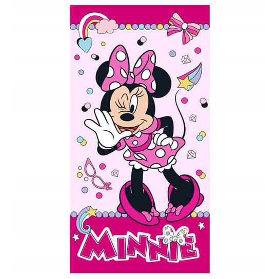Ręcznik kąpielowy dla dziecka FROTTE Myszka Minnie Disney różowy 70x140 Inna marka