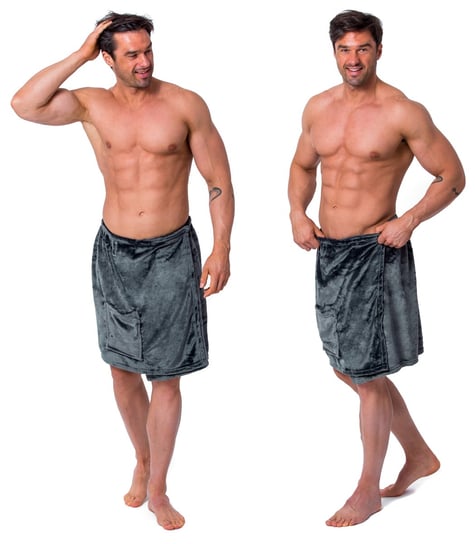 Ręcznik kąpielowy do sauny TUTUMI, szary, rozmiar L/XL Tutumi