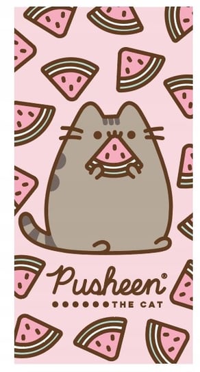 Ręcznik kąpielowy kot kotek PUSHEEN arbuz szybkoschnący 70X140 Pusheen