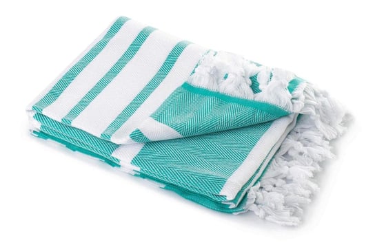 Ręcznik kąpielowy MÓWISZ I MASZ Hamam, niebiesko-biały, 100x180 cm Mówisz i Masz