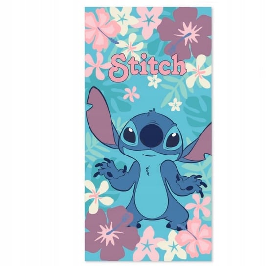 Ręcznik kąpielowy plażowy Stich szybkoschnący Lilo I Stitch kwiaty 70x140 Disney