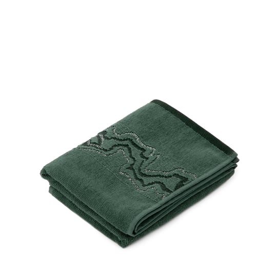 Ręcznik KĄPIELOWY RINES z paskami lureksowymi zielony 70x130cm HOMLA Homla