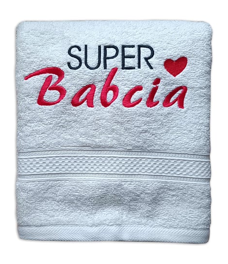 Ręcznik kąpielowy z HAFTEM - dla BABCI, prezent dzień babci - 50X90, 500g MELLANDI.PL