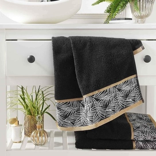 Ręcznik łazienkowy 50x90 cm MIRANDA : Kolor - Czarny MIA home