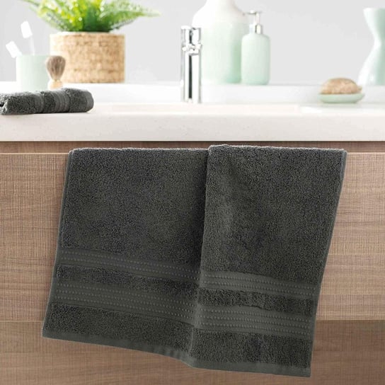Ręcznik łazienkowy EXCELLENCE, 50 x 90 cm, kolor ciemnoszary Douceur d'intérieur