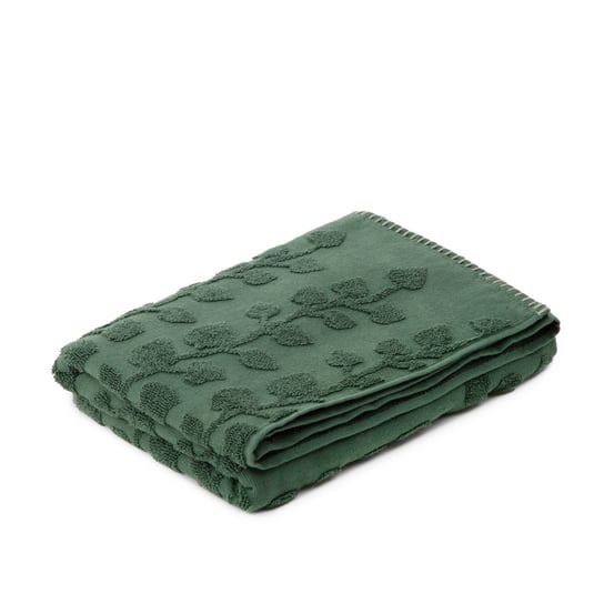 Ręcznik ŁAZIENKOWY KĄPIELOWY LESLIE z obszyciami zielony 70x130cm HOMLA Homla