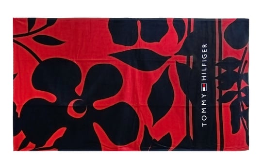 Ręcznik łazienkowy TOMMY HILFIGER, czerwono-granatowy, 180x100 cm Tommy Hilfiger