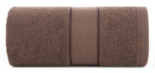 Ręcznik Liana 30x50 brązowy ciemny z błyszczącą nicią 500 g/m2 Eurofirany Eurofirany