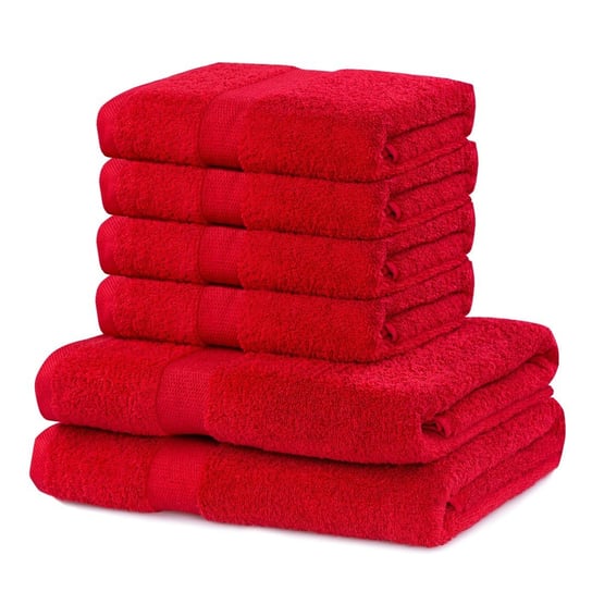 Ręcznik, Marina, ciemnoczerwony, Set2*70x140+4*50x100 DecoKing
