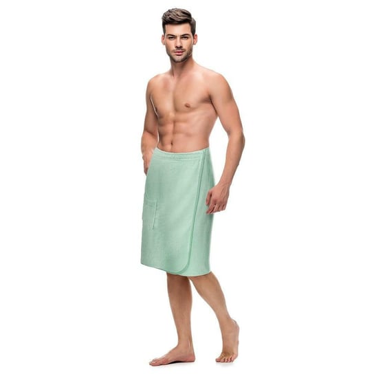 Ręcznik męski do sauny Kilt S/M szałwiowy frotte bawełniany Spod Igły i Nitki