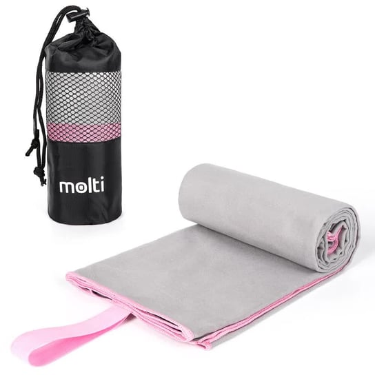 Ręcznik MOLTI RS001 szaro-różowy 180x90cm Molti