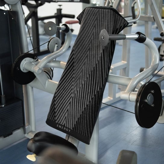 Ręcznik na siłownię Energy AB 50x90 czarny Zwoltex